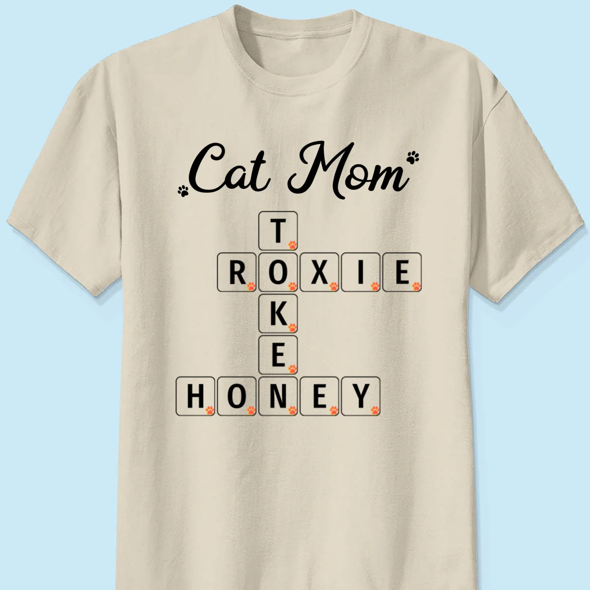 Cat Mom Dog Mom Fur Mama Unique Crossword Puzzle Personalized Shirt - Image 8