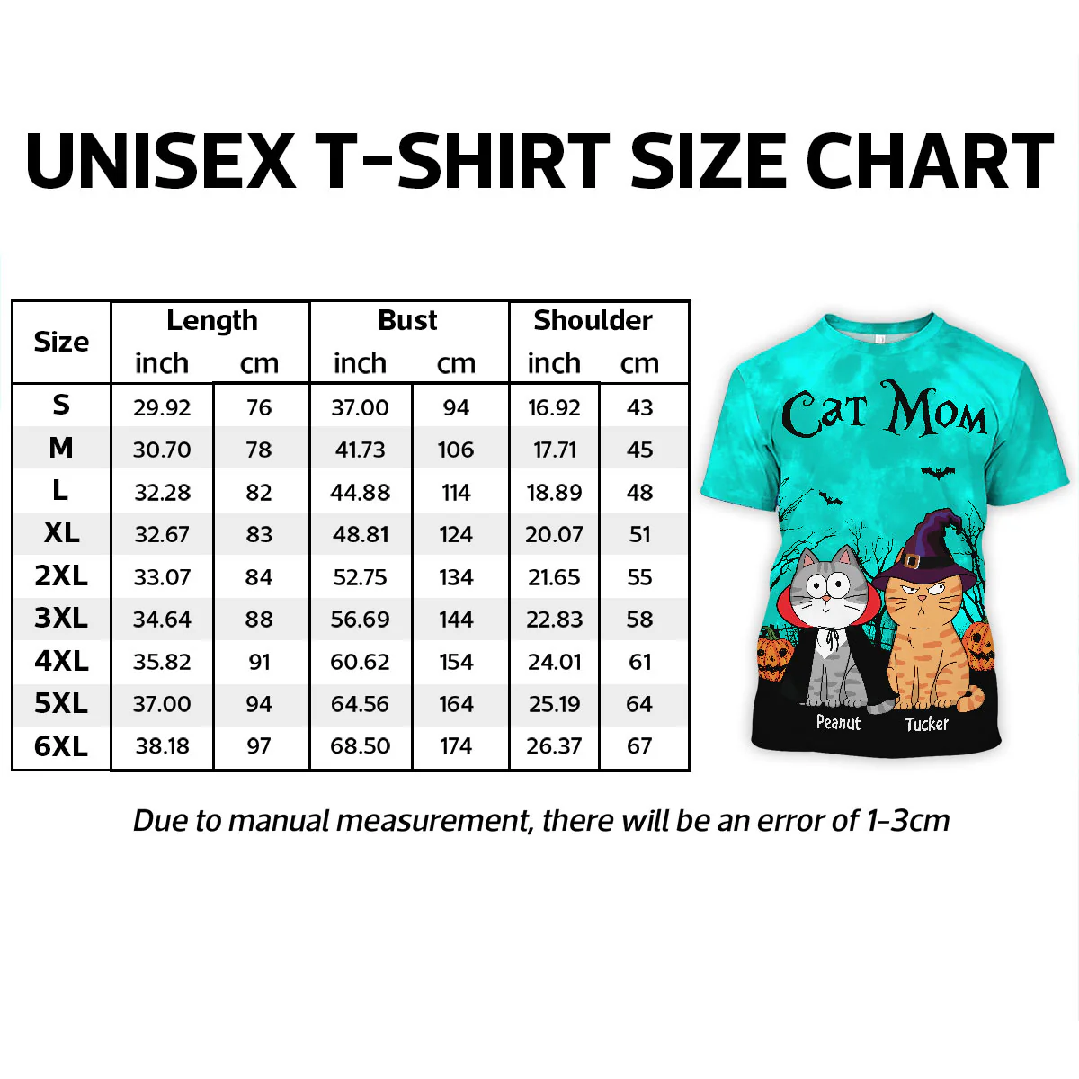 Cat Mom Halloween Moon Light Bat Tree Annoying Cat Personalized Shirt, Purrfect Costume for Cat Lover - Image 7