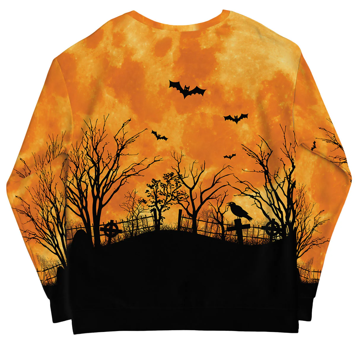 Cat Mom Halloween Moon Light Bat Tree Personalized Sweatshirt, Purrfect Costume for Cat Lover - Image 6