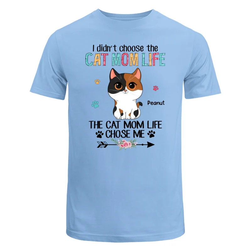 Cat Mom Life Chose Me Cute Cat Vector Personalized Shirt - Image 8