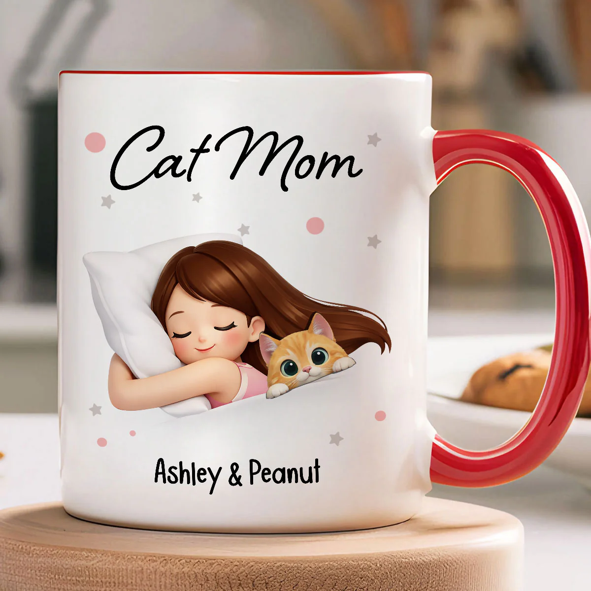 Cat Mom - Personalized Mug - Mother's Day Gift for Wife, Girlfriend, Daughter, Sister - Image 3