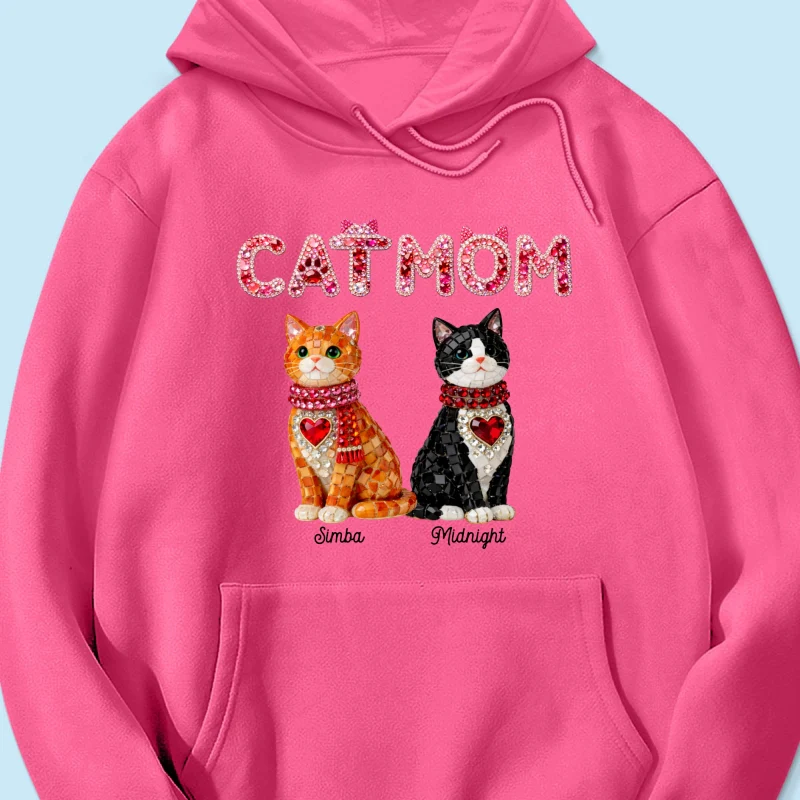 Cat Mom Shiny Pattern - Personalized Shirt - Unique Valentine's Day Gift for Cat Moms - Image 56
