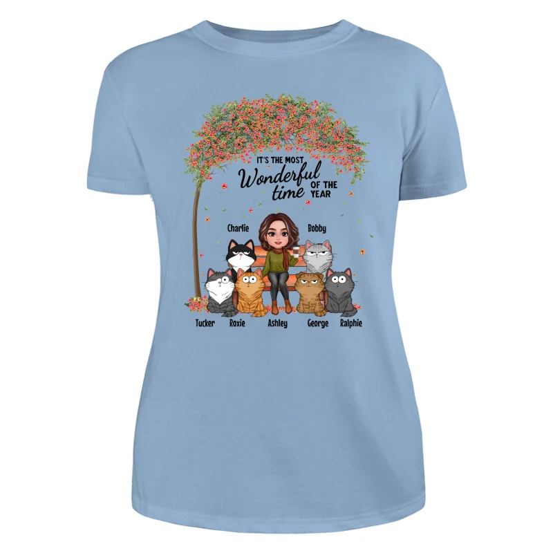 Cat Mom Sitting Under Tree Funny Cats Expressions Personalized Shirt - Image 12