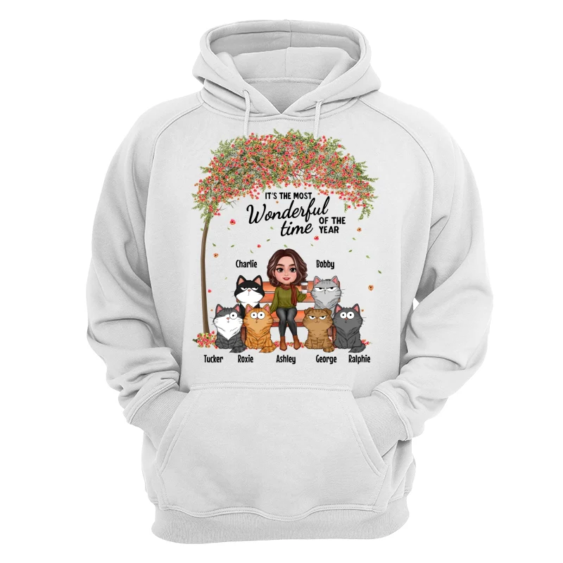 Cat Mom Sitting Under Tree Funny Cats Expressions Personalized Shirt - Image 13