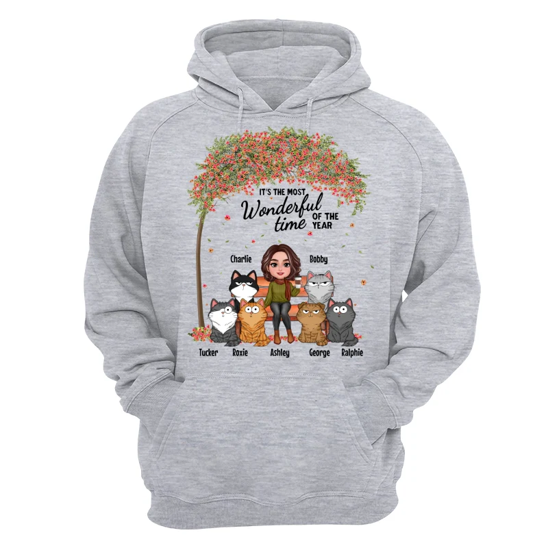 Cat Mom Sitting Under Tree Funny Cats Expressions Personalized Shirt - Image 14