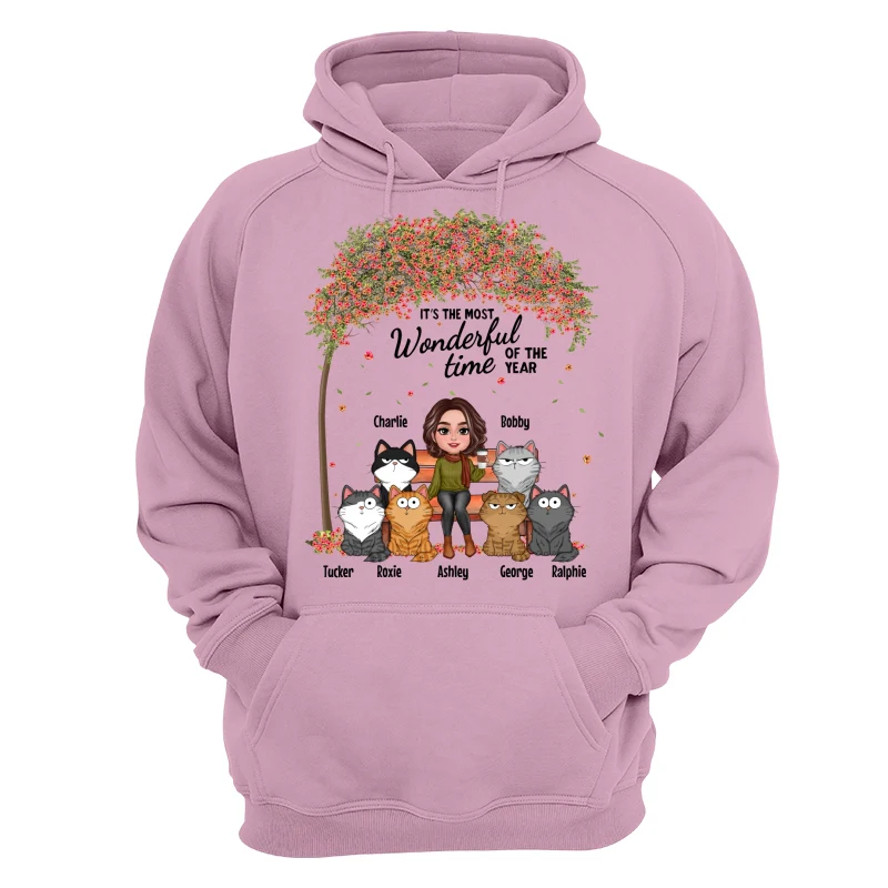 Cat Mom Sitting Under Tree Funny Cats Expressions Personalized Shirt - Image 15