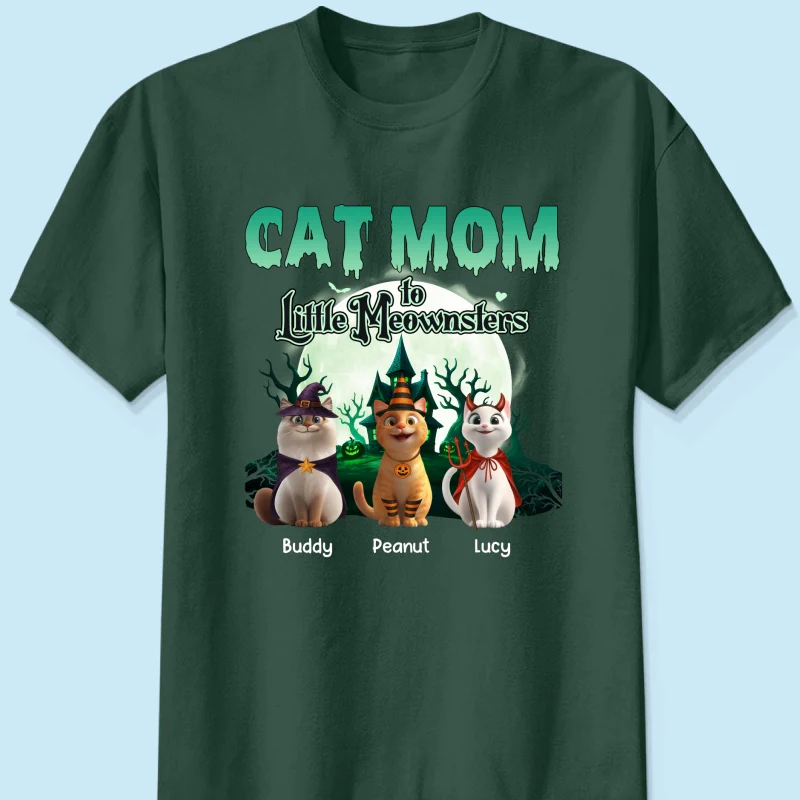 Cat Mom to Little Meownsters Personalized Shirt, Halloween Shirt for Cat Moms - Image 15