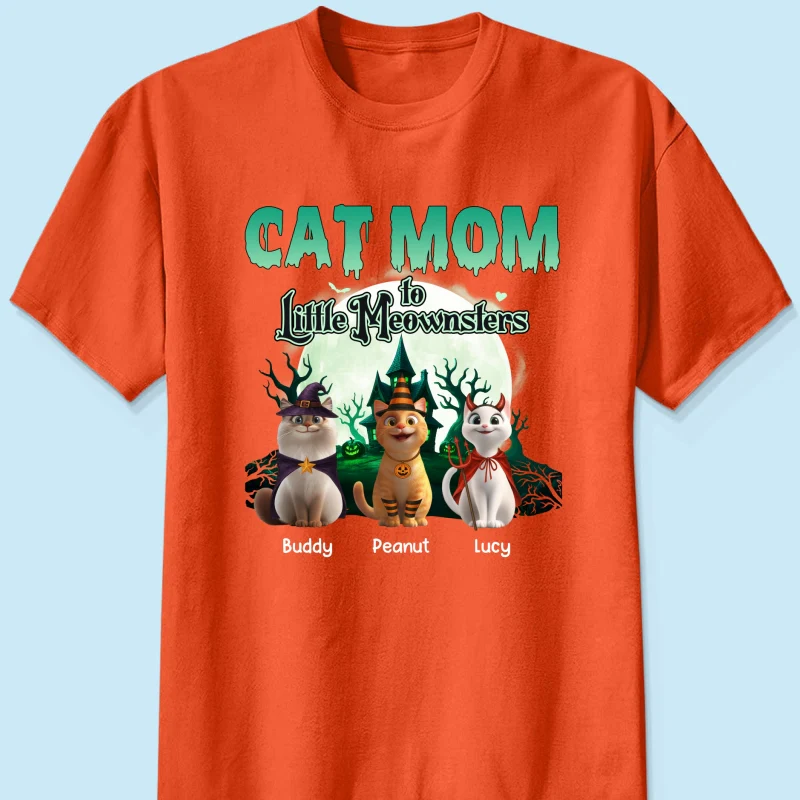 Cat Mom to Little Meownsters Personalized Shirt, Halloween Shirt for Cat Moms - Image 18