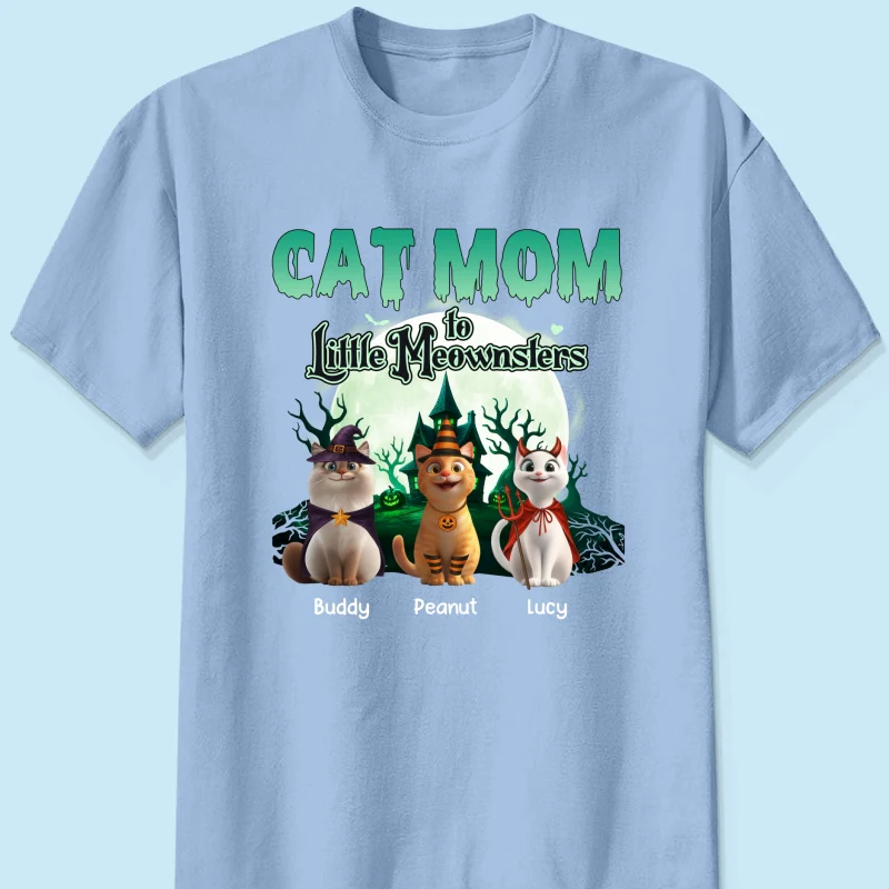 Cat Mom to Little Meownsters Personalized Shirt, Halloween Shirt for Cat Moms - Image 24