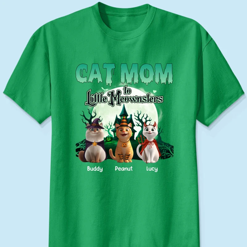 Cat Mom to Little Meownsters Personalized Shirt, Halloween Shirt for Cat Moms - Image 26