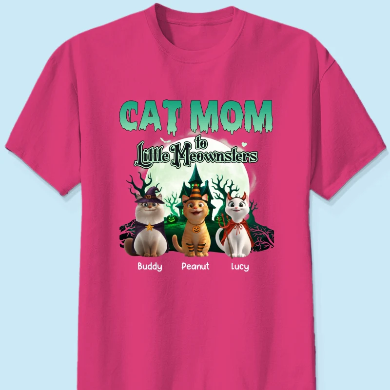 Cat Mom to Little Meownsters Personalized Shirt, Halloween Shirt for Cat Moms - Image 27
