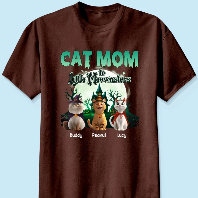 Cat Mom to Little Meownsters Personalized Shirt, Halloween Shirt for Cat Moms - Image 28