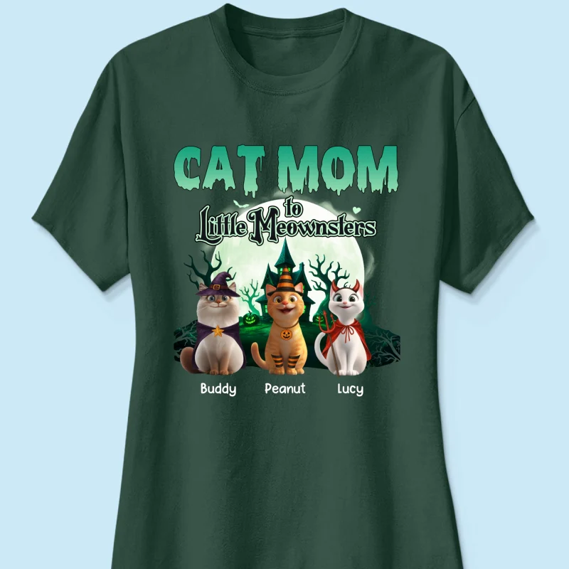 Cat Mom to Little Meownsters Personalized Shirt, Halloween Shirt for Cat Moms - Image 34
