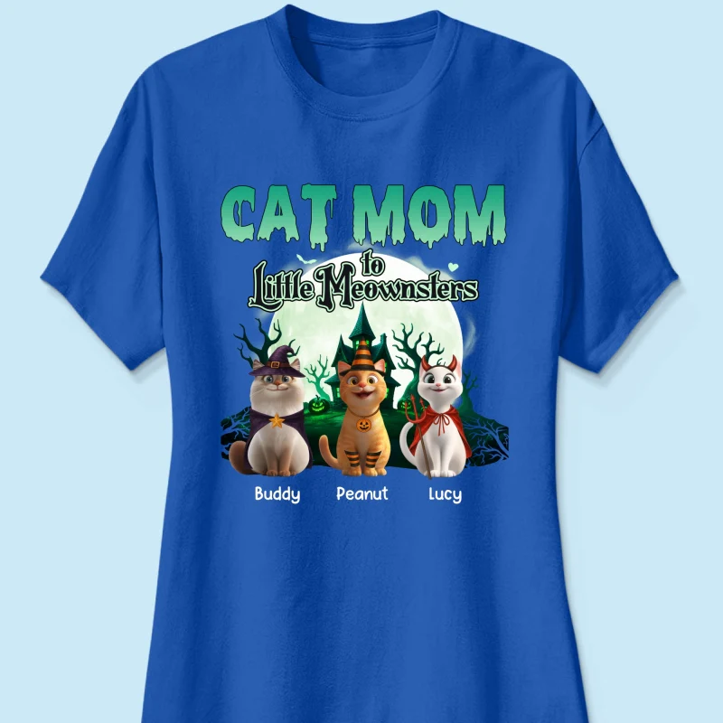 Cat Mom to Little Meownsters Personalized Shirt, Halloween Shirt for Cat Moms - Image 35