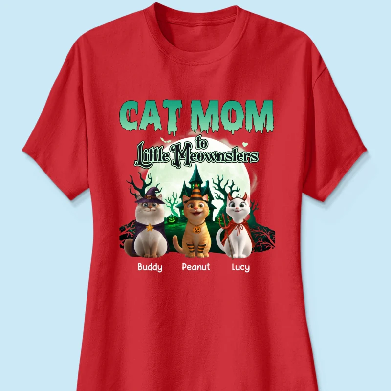 Cat Mom to Little Meownsters Personalized Shirt, Halloween Shirt for Cat Moms - Image 36