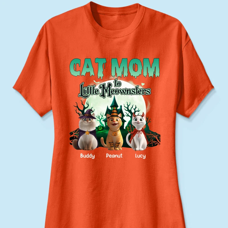 Cat Mom to Little Meownsters Personalized Shirt, Halloween Shirt for Cat Moms - Image 37