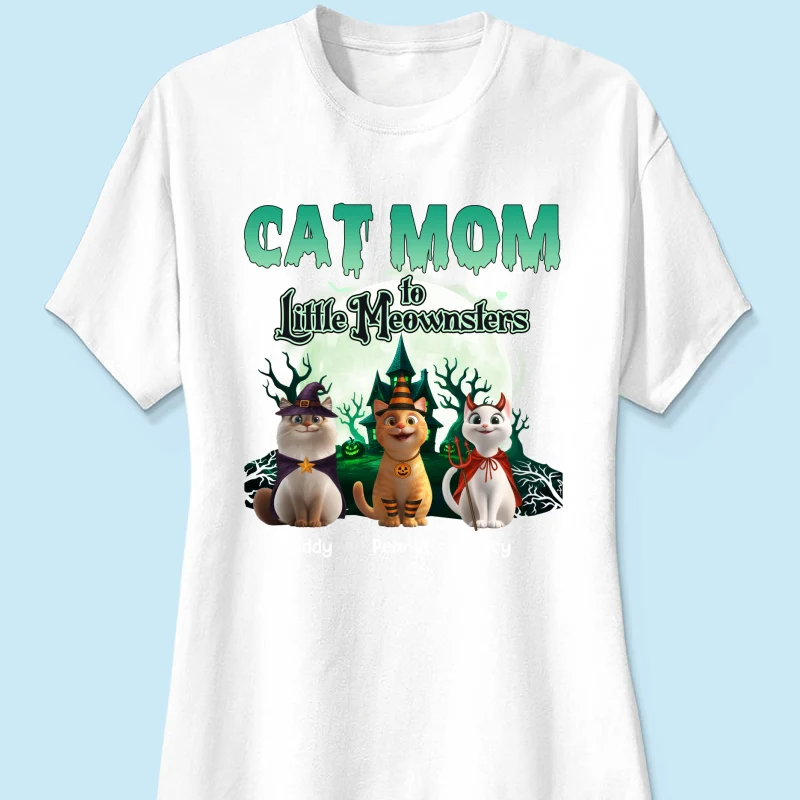 Cat Mom to Little Meownsters Personalized Shirt, Halloween Shirt for Cat Moms - Image 38