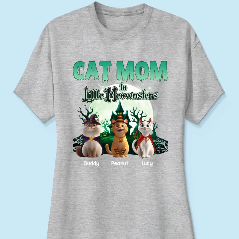 Cat Mom to Little Meownsters Personalized Shirt, Halloween Shirt for Cat Moms - Image 39