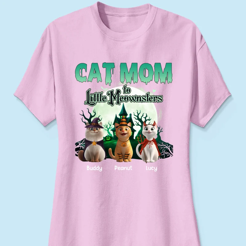 Cat Mom to Little Meownsters Personalized Shirt, Halloween Shirt for Cat Moms - Image 40