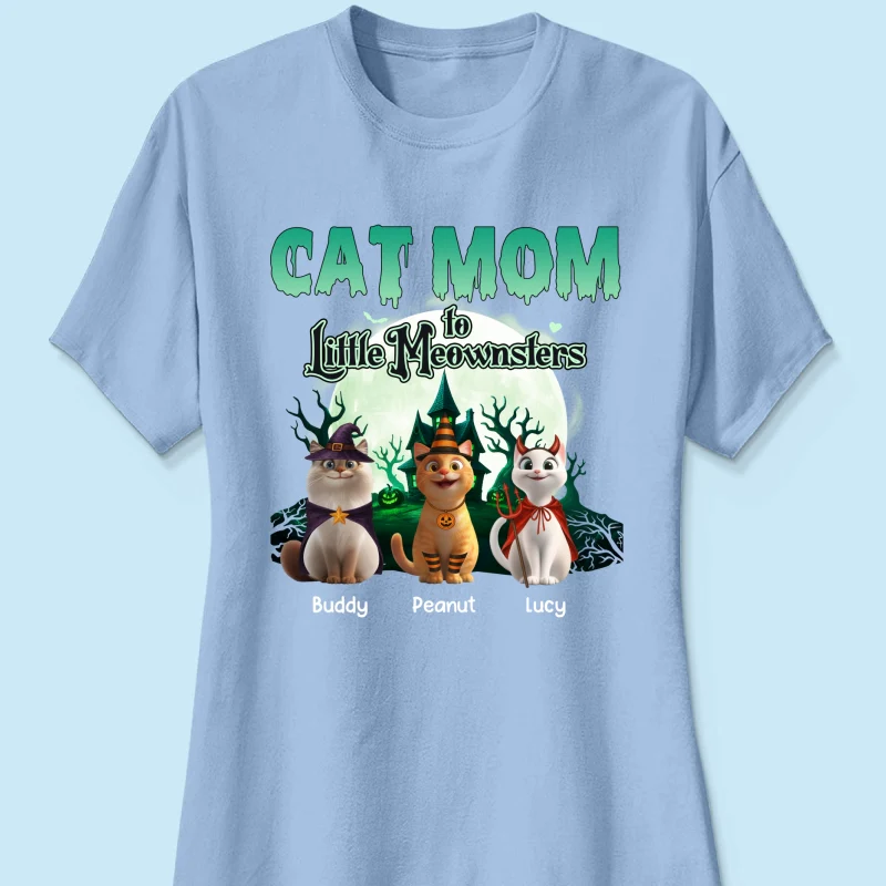 Cat Mom to Little Meownsters Personalized Shirt, Halloween Shirt for Cat Moms - Image 41