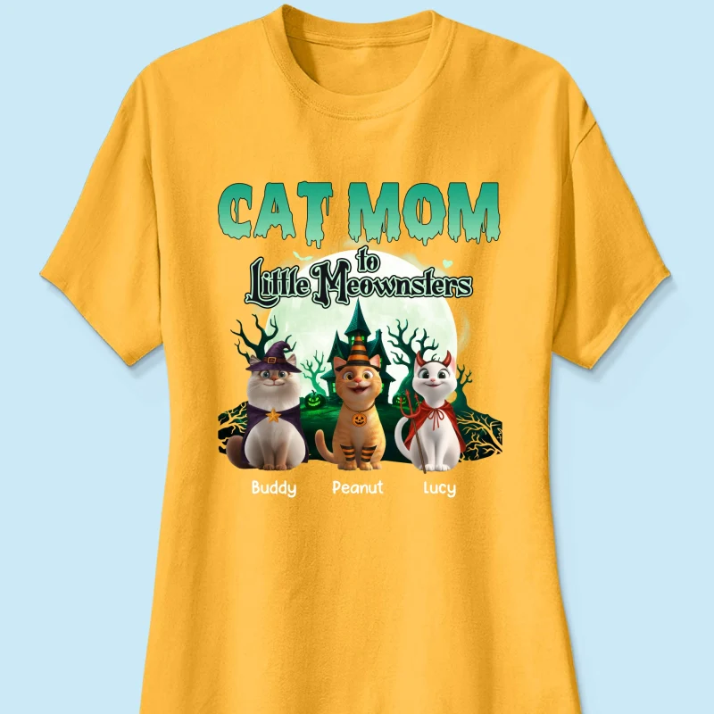 Cat Mom to Little Meownsters Personalized Shirt, Halloween Shirt for Cat Moms - Image 42