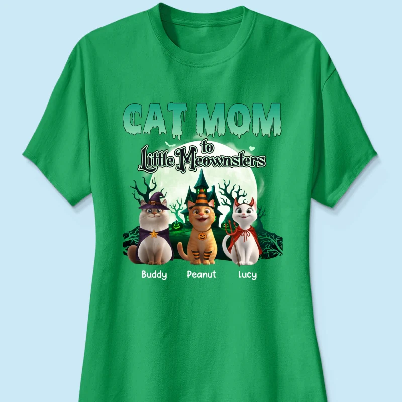 Cat Mom to Little Meownsters Personalized Shirt, Halloween Shirt for Cat Moms - Image 43