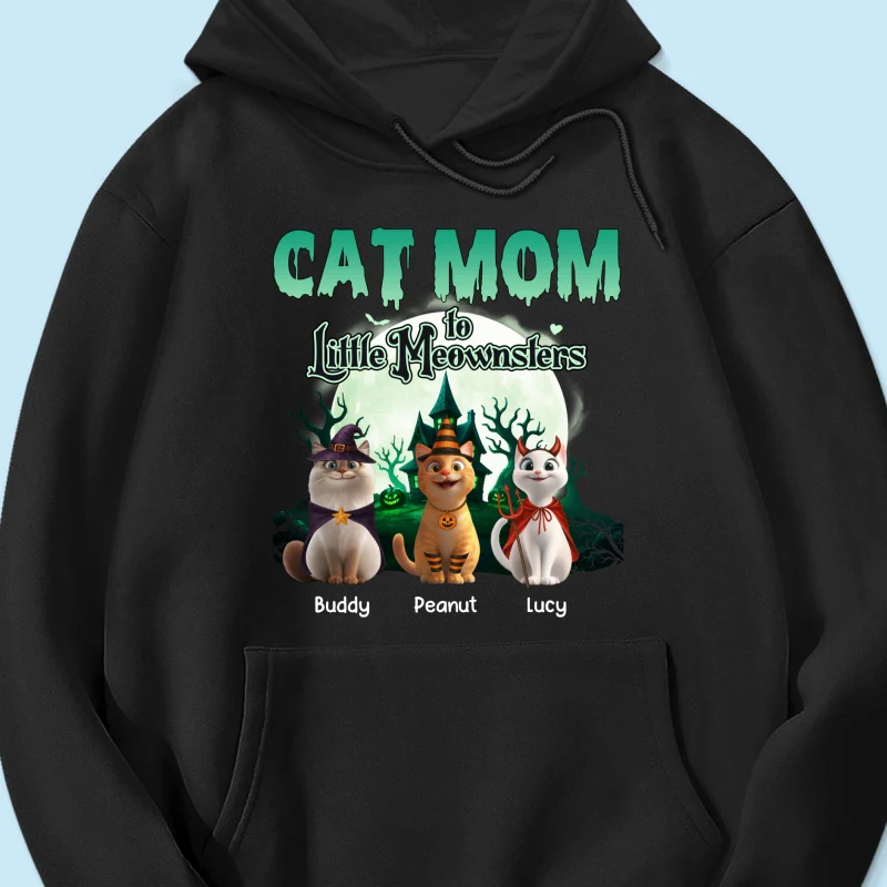 Cat Mom to Little Meownsters Personalized Shirt, Halloween Shirt for Cat Moms - Image 44