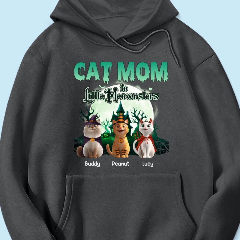 Cat Mom to Little Meownsters Personalized Shirt, Halloween Shirt for Cat Moms - Image 46