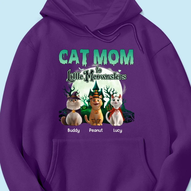 Cat Mom to Little Meownsters Personalized Shirt, Halloween Shirt for Cat Moms - Image 47