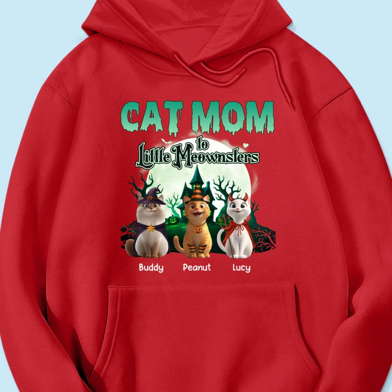 Cat Mom to Little Meownsters Personalized Shirt, Halloween Shirt for Cat Moms - Image 50