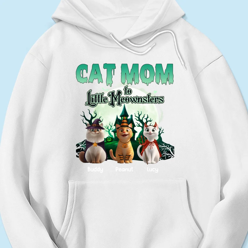 Cat Mom to Little Meownsters Personalized Shirt, Halloween Shirt for Cat Moms - Image 52