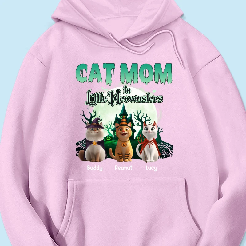 Cat Mom to Little Meownsters Personalized Shirt, Halloween Shirt for Cat Moms - Image 54