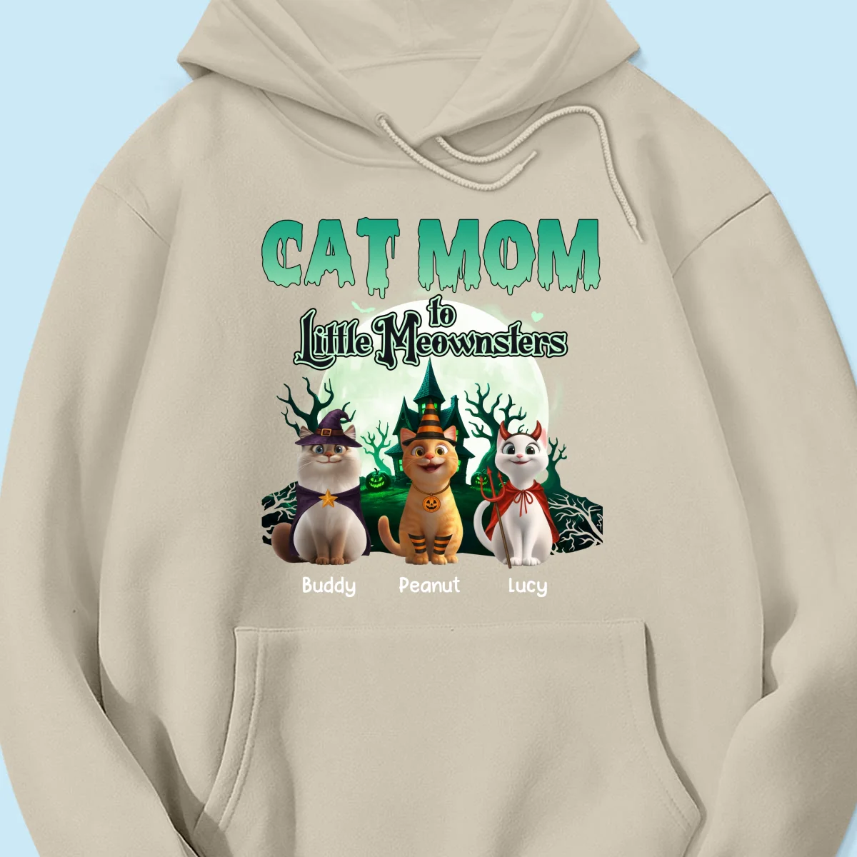 Cat Mom to Little Meownsters Personalized Shirt, Halloween Shirt for Cat Moms - Image 59