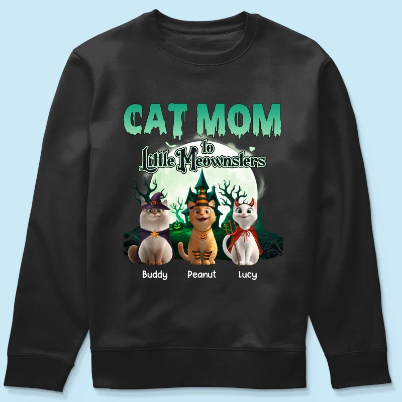 Cat Mom to Little Meownsters Personalized Shirt, Halloween Shirt for Cat Moms - Image 60