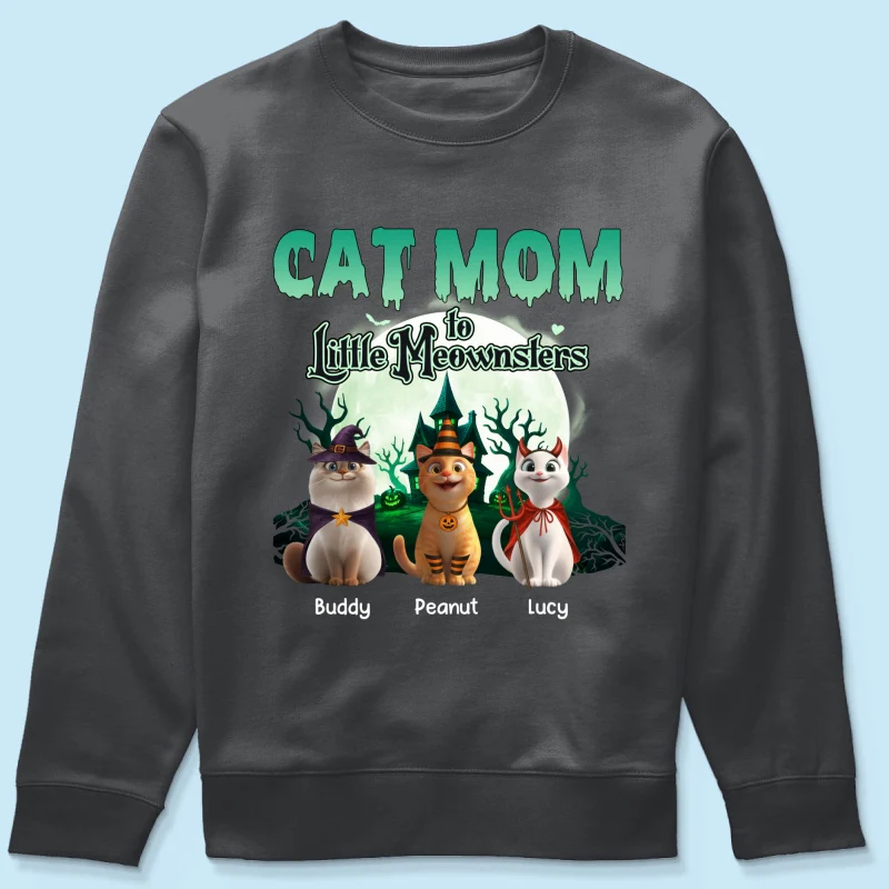 Cat Mom to Little Meownsters Personalized Shirt, Halloween Shirt for Cat Moms - Image 62