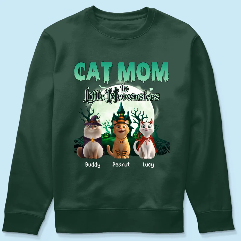 Cat Mom to Little Meownsters Personalized Shirt, Halloween Shirt for Cat Moms - Image 63