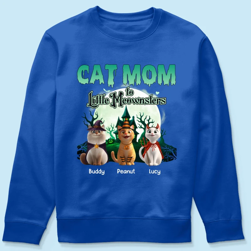 Cat Mom to Little Meownsters Personalized Shirt, Halloween Shirt for Cat Moms - Image 64