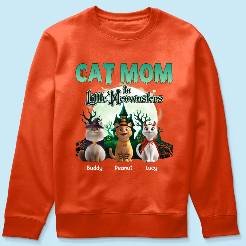 Cat Mom to Little Meownsters Personalized Shirt, Halloween Shirt for Cat Moms - Image 66