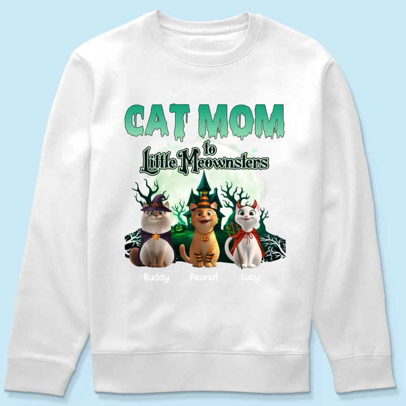 Cat Mom to Little Meownsters Personalized Shirt, Halloween Shirt for Cat Moms - Image 67