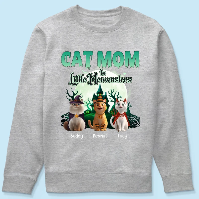 Cat Mom to Little Meownsters Personalized Shirt, Halloween Shirt for Cat Moms - Image 68