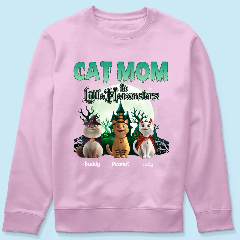Cat Mom to Little Meownsters Personalized Shirt, Halloween Shirt for Cat Moms - Image 69