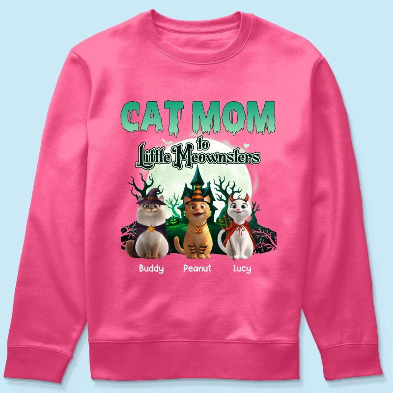 Cat Mom to Little Meownsters Personalized Shirt, Halloween Shirt for Cat Moms - Image 72