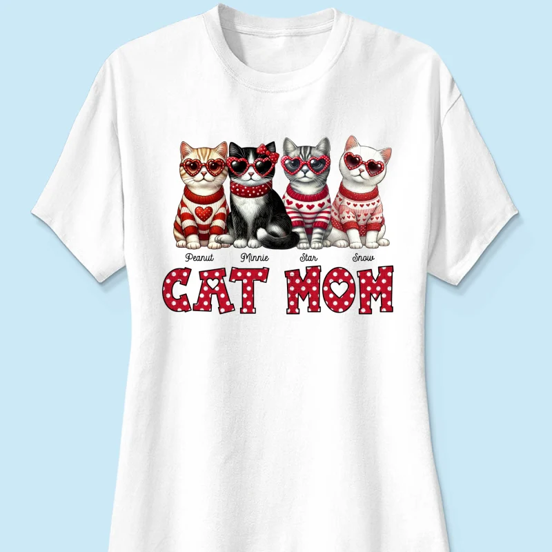 Cat Mom Pattern Personalized Shirt, Gift for Cat Moms - Image 14
