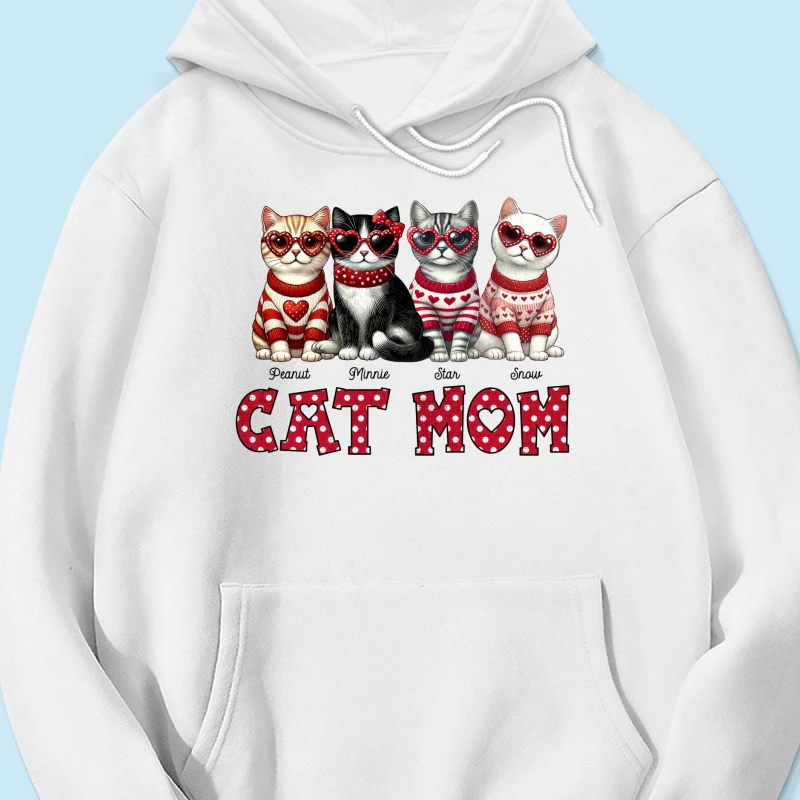 Cat Mom Pattern Personalized Shirt, Gift for Cat Moms - Image 17