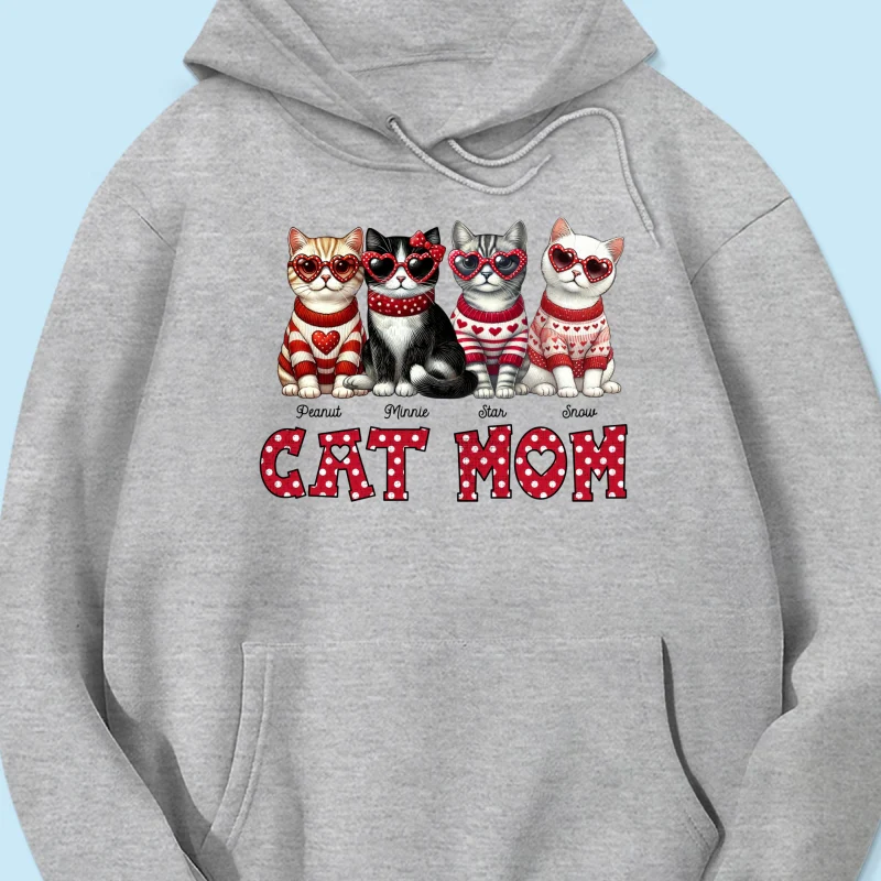 Cat Mom Pattern Personalized Shirt, Gift for Cat Moms - Image 18