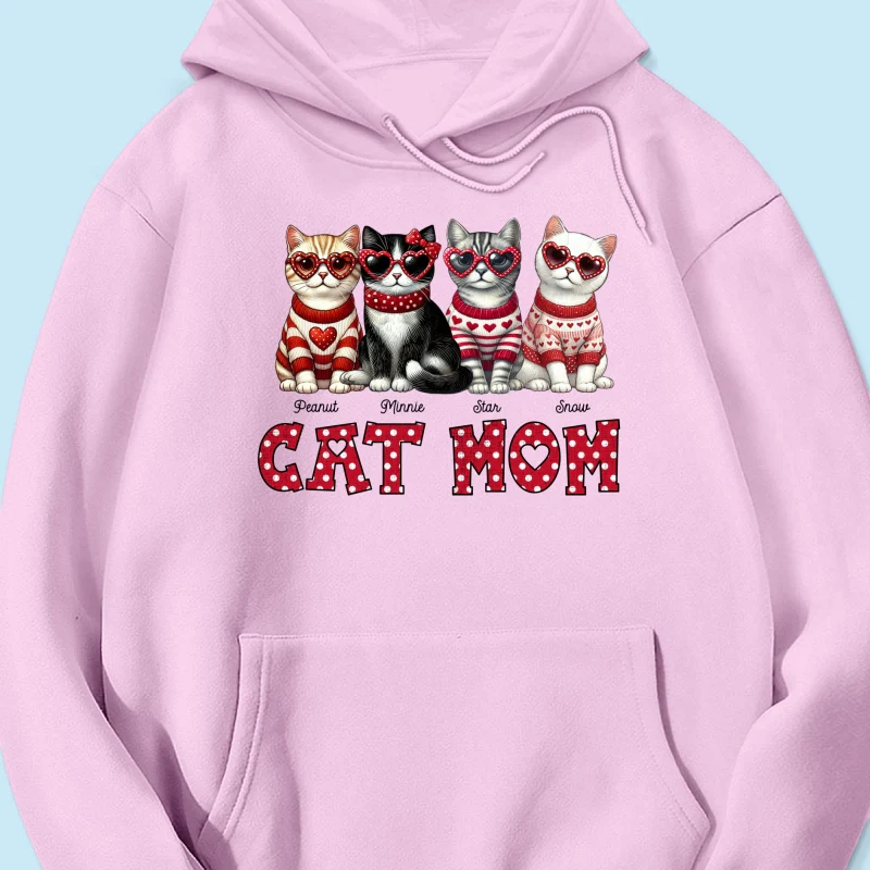 Cat Mom Pattern Personalized Shirt, Gift for Cat Moms - Image 19