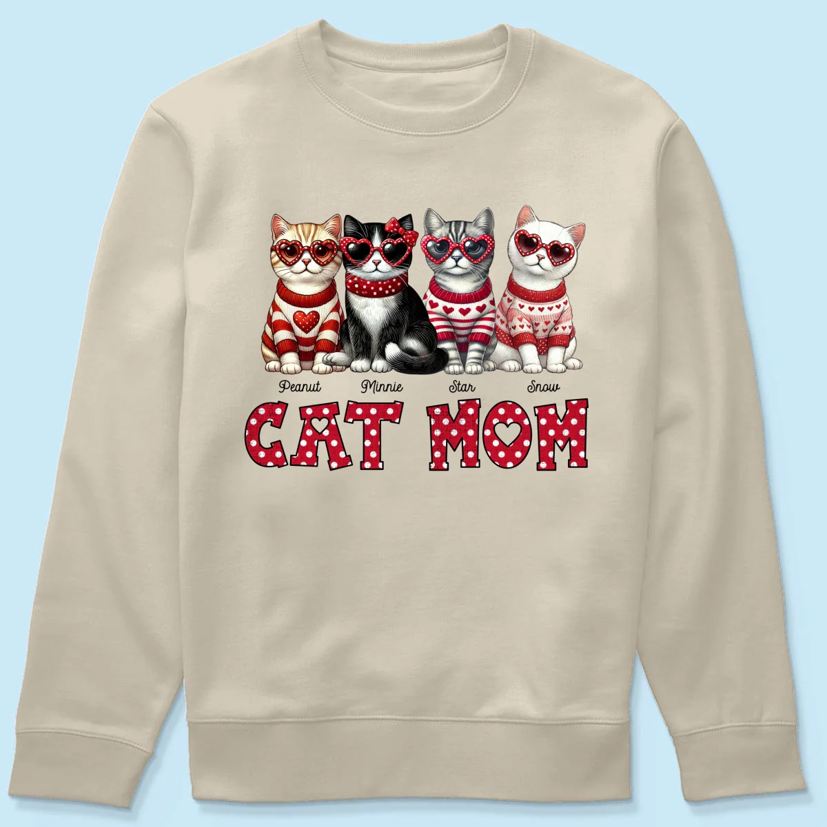 Cat Mom Pattern Personalized Shirt, Gift for Cat Moms - Image 24