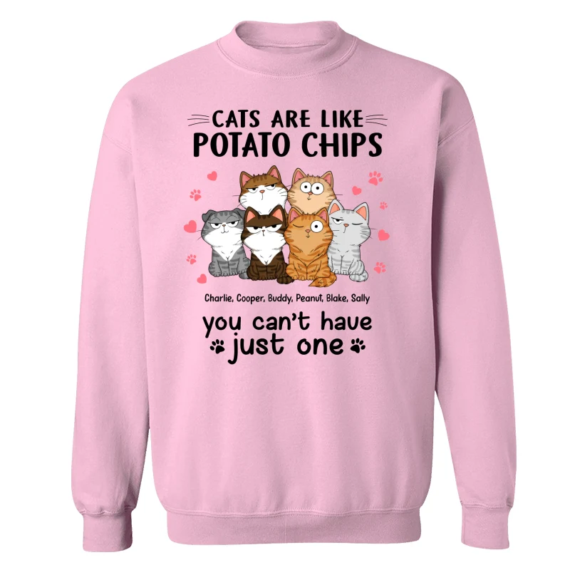 Cats Are Like Potato Chips Personalized Shirt - Image 19