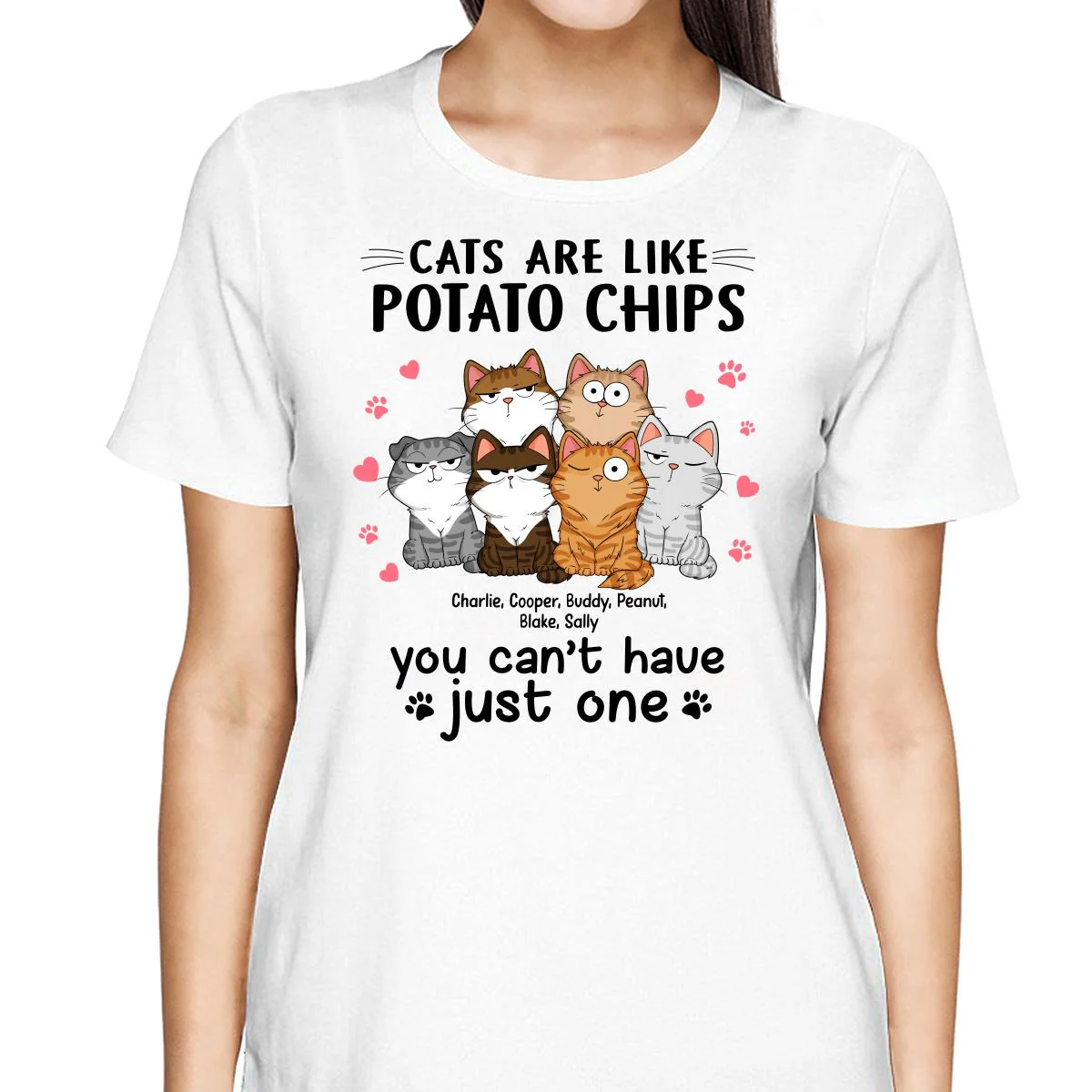 Cats Are Like Potato Chips Personalized Shirt - Image 2