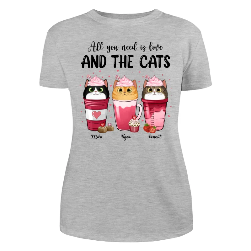 Cats Coffee Cat Mom Personalized Shirt - Image 10